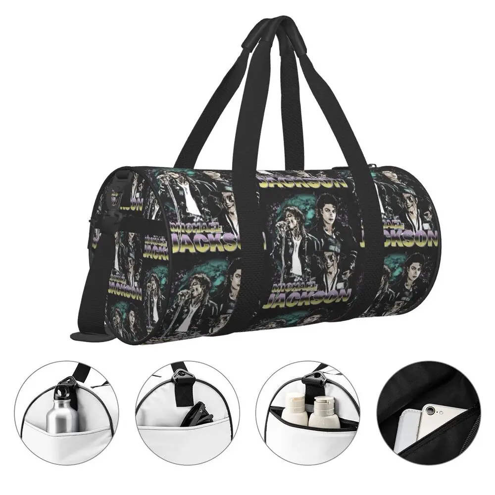 Michael Jackson Large Duffle Gym Bag Waterproof Duffle Travel Bags Handbags Fitness bag