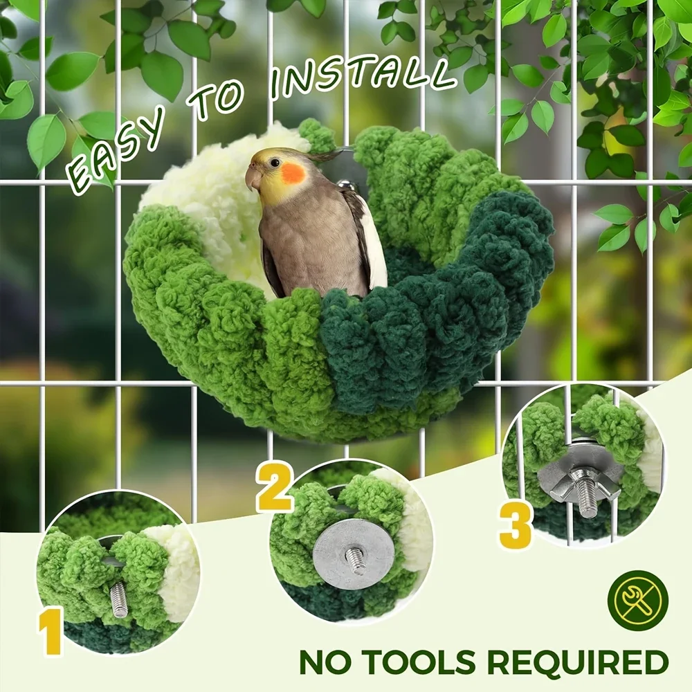 Autumn Winter Warm Cozy Bird Nest Plush Parrot Round Sleeping Bed House Toys For Small Animal Pet Bird Parrot Cage Accessories pet sleeping bed,bird nest,bird sleeping bed