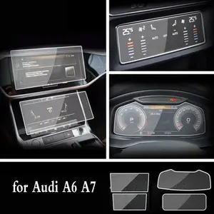 Für Audi A6 C8 4K A7 4K8 2019 ~ 2021 Auto Navigation Instrument AC Film GPS  Touch Volle Bildschirm protector Gehärtetem Glas Zubehör - AliExpress
