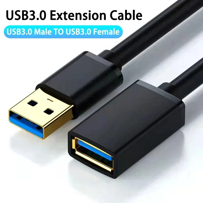 Cavo di prolunga USB 2.0 da maschio a femmina (3M-2pack), cavo di prolunga USB ad alta velocità di trasferimento dati compatibile con webcam, tastiera USB, gamepad, stampante, flash drive, blu