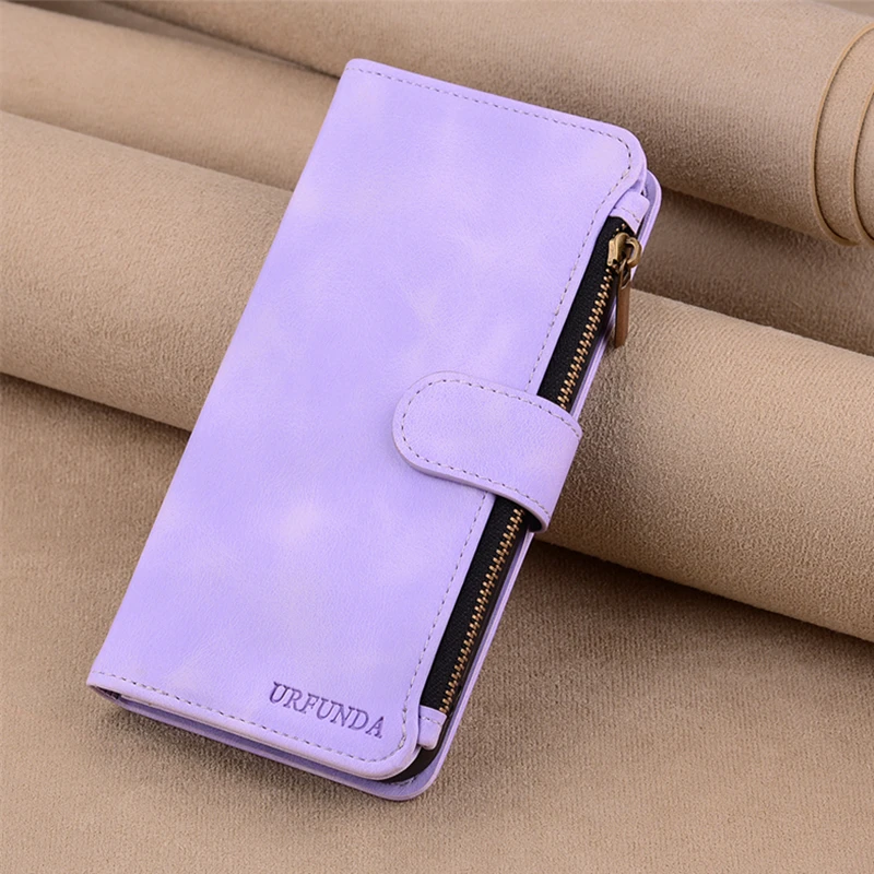 Luxury Leather Flip Wallet Cover with Multi-functional Design