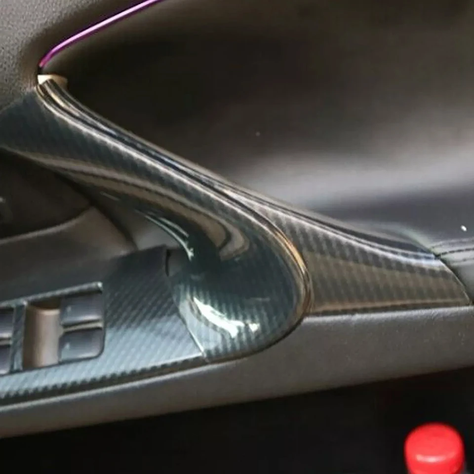 1 セット車のカーボンファイバースタイルインテリアドア