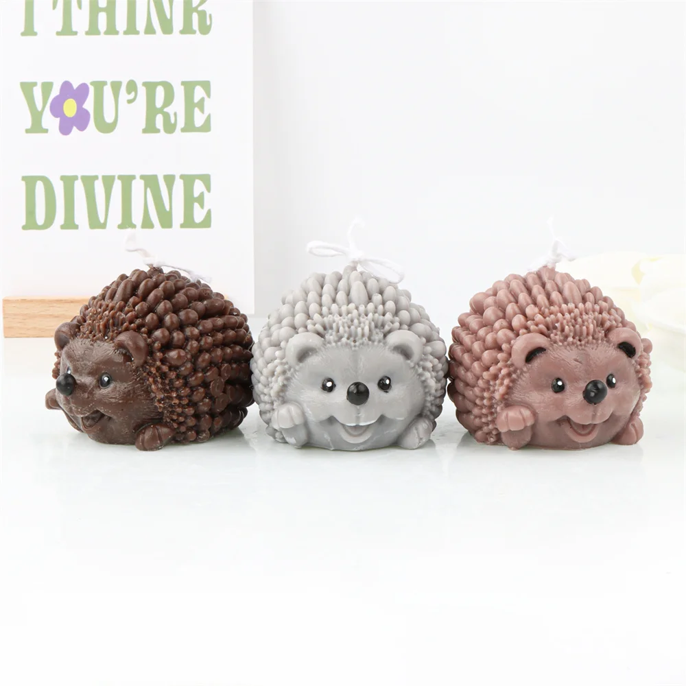 

Lovely 3D Hedgehog Shape Candle Silicone Molds Aromatherapy Plaster Mould Handmade Soap Making Tool DIY Carfts Home Decor