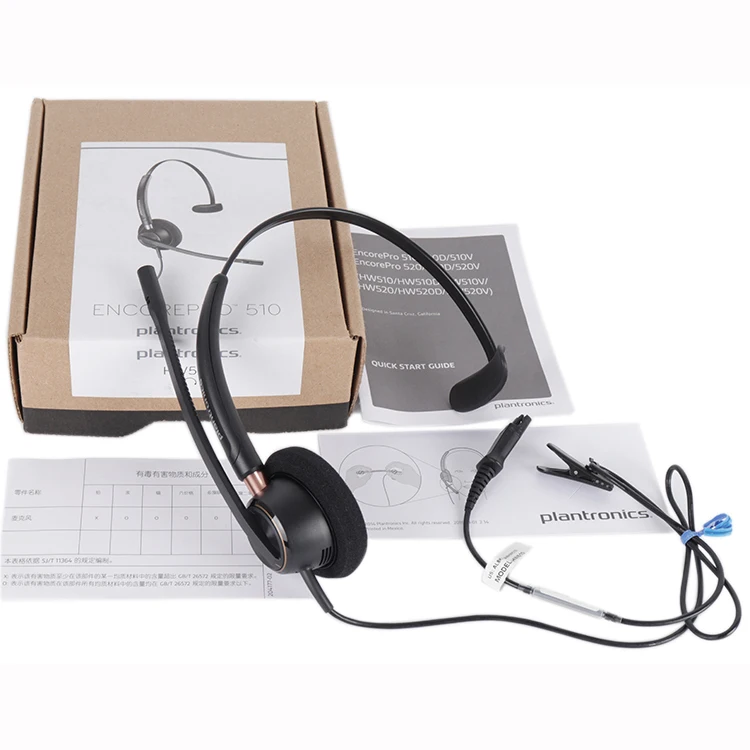 Plantronics EncorePro HW510 89433-01 Wired Headset, with Noise-Canceling  Microphone USB Headset for Computer, Laptop etc