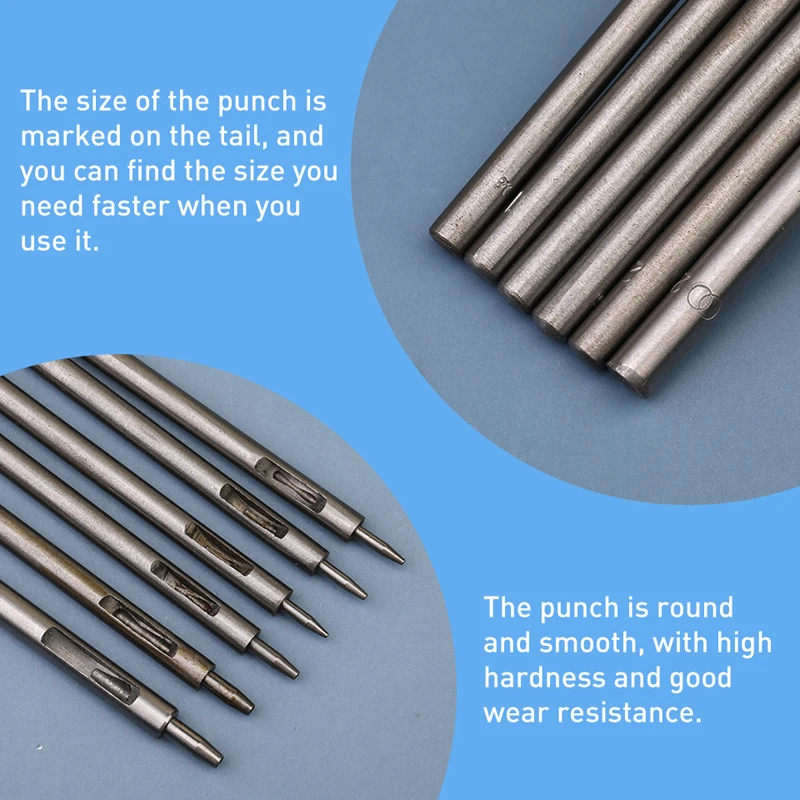 13 Pcs/set Leather Hole Punching Tools DIY Handmade Belt Punch Tool Leathercraft Hollow Drilling Puncher Kit leather hole puncher leather hole punch leather punch tool round hole punch cutter set hole punch cutter set round hole punch set