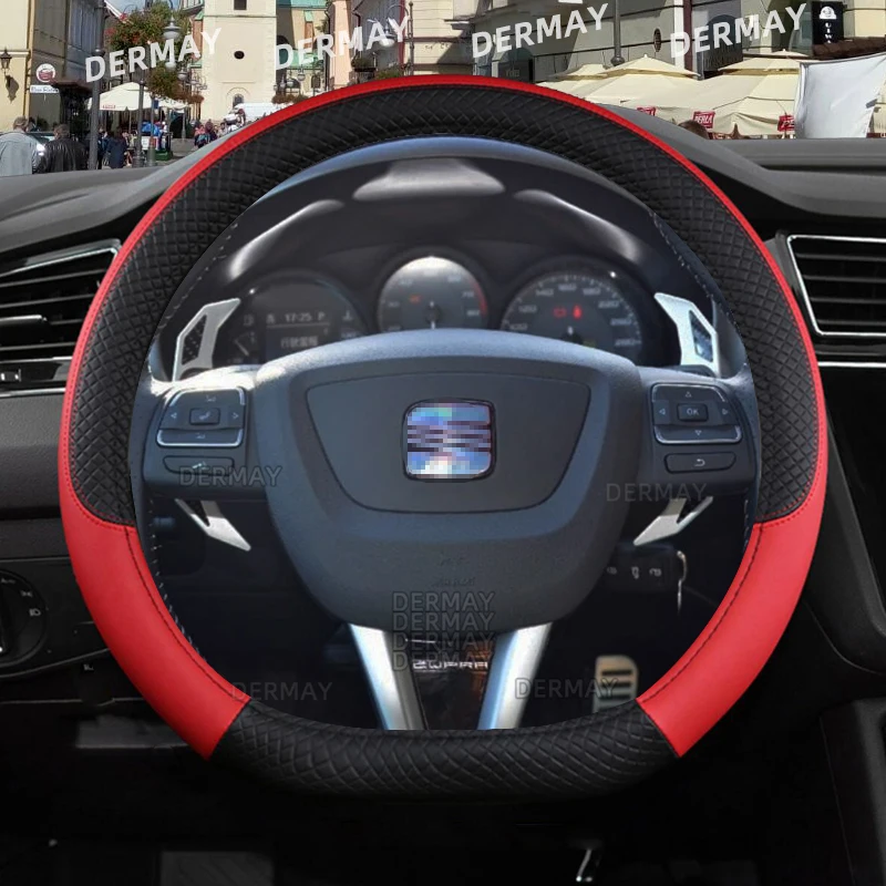 Per Seat Leon Fr Mk1 Mk2 Mk3 1 M 1P 5F Kl1/Kl8 Cupra Leon Coprivolante Per Auto Accessori In Pelle Antiscivolo In Pelle Pu