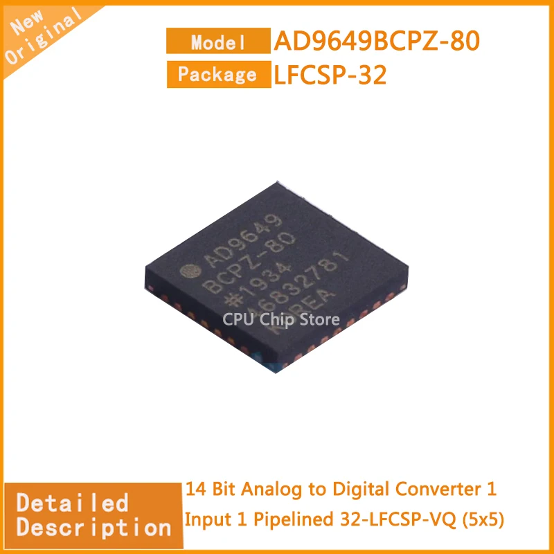 

1 ~ 10 шт. новый оригинальный Φ AD9649BCPZ 14 бит аналогово-цифровой конвертер 1 вход 1 трубопровод 32-LFCSP-VQ (5x5)