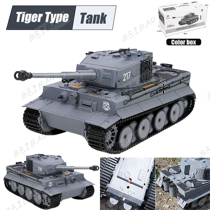 Enfant contrôlant la voiture tout terrain télécommandée Robot Tank RC 2.4GHz