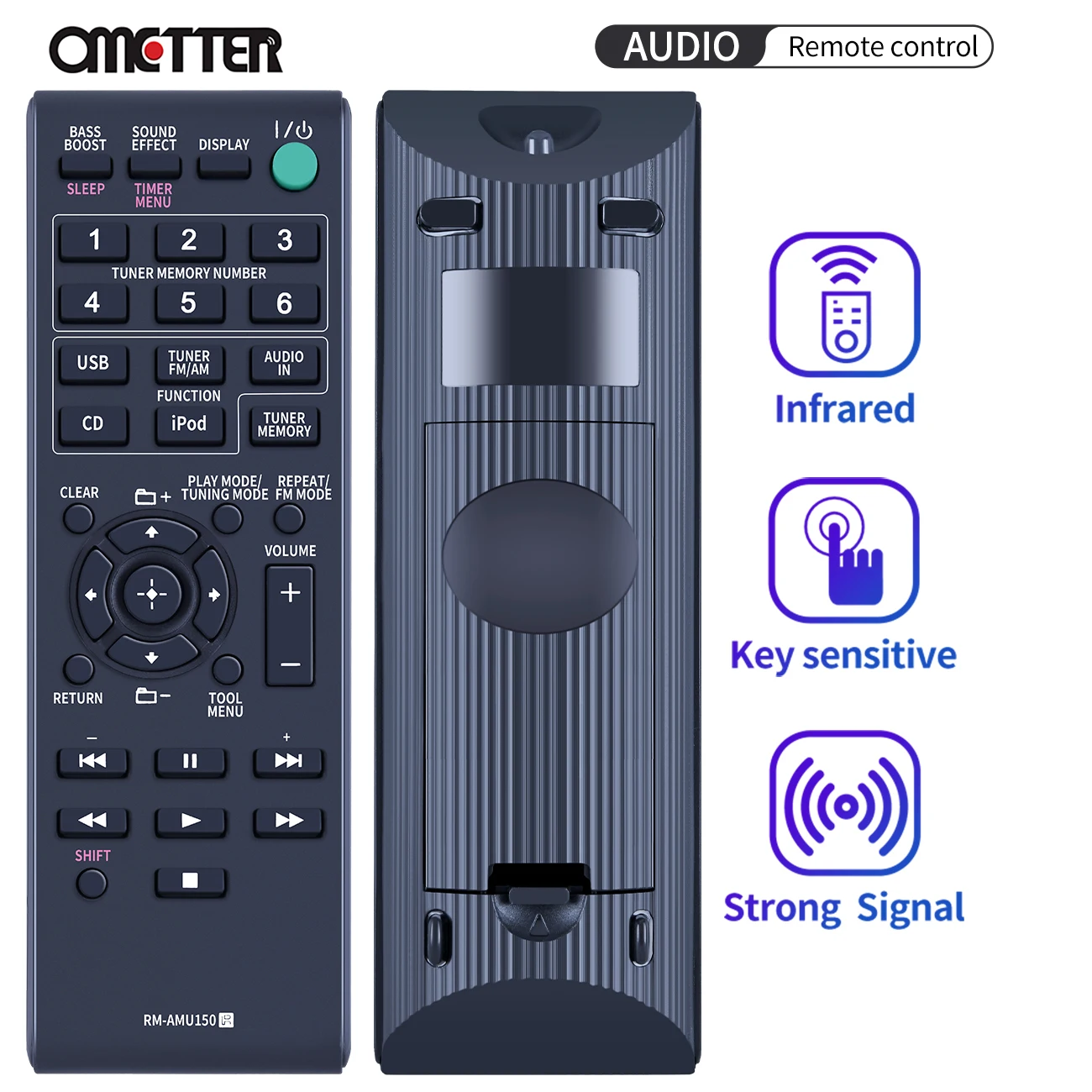 Rm-Amu150 Rmamu150 Tuta Telecomando Sostitutiva Per Sistema Di Componenti Micro Hi-Fi Sony Cmt-V10Ip Cmtv10Ip