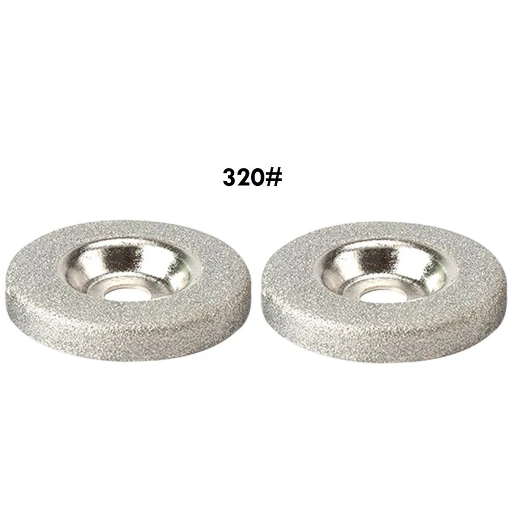 

2pcs 50mm Diamond Grinding Wheel 320 Grit Circle Grinder Disc Stone Sharpener Angle Cutting Wheel Sharpener Trimming