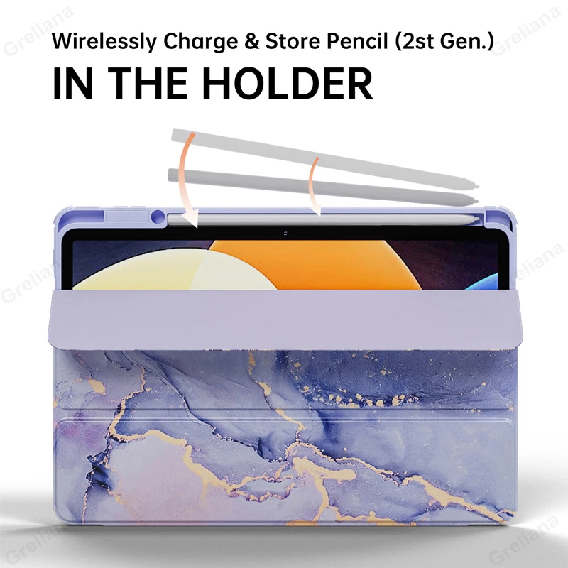 Elegant Protective Tablet Cover with Auto Wake/Sleep and Built-in Pencil Holder