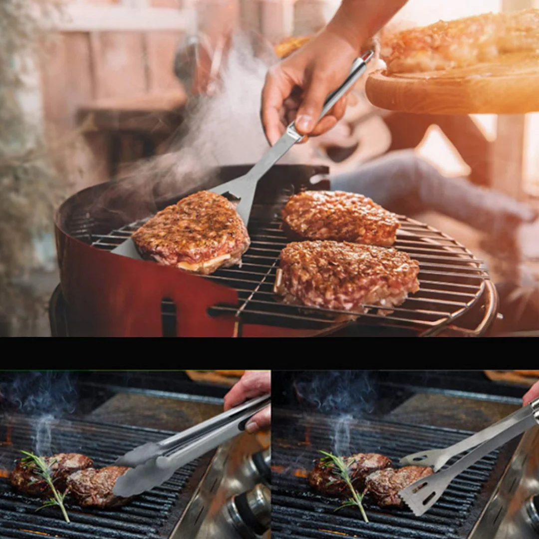 3/10/15-teiliges Grillset, Grillwerkzeug-Set, Camping-Utensilien, Hitzebeständiger Edelstahl, Unverzichtbar für Garten-Grillpartys – Detail 8