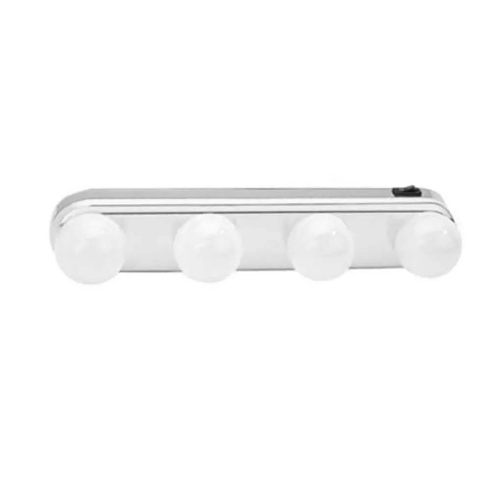 4 램프 메이크업 Spiegel Licht Koplamp geanstalleerd handiger Zuignap Make Lamp Led Spiegel Licht Batterij Aangedreven Gift