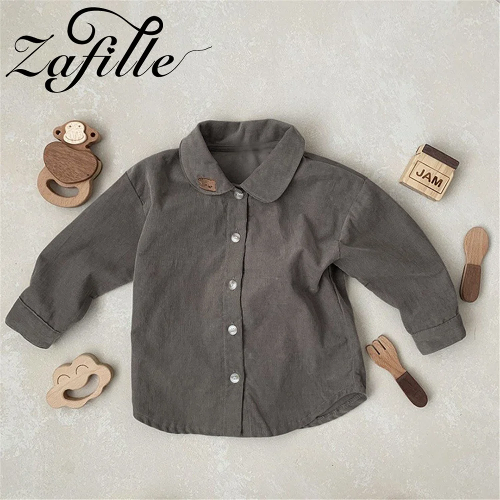 ZAFILLE Solid Shirts For Baby Boys Spring Autumn Kids Newborn Clothing Hot Sale Infant Boys Outfits Casual Toddler Baby Top