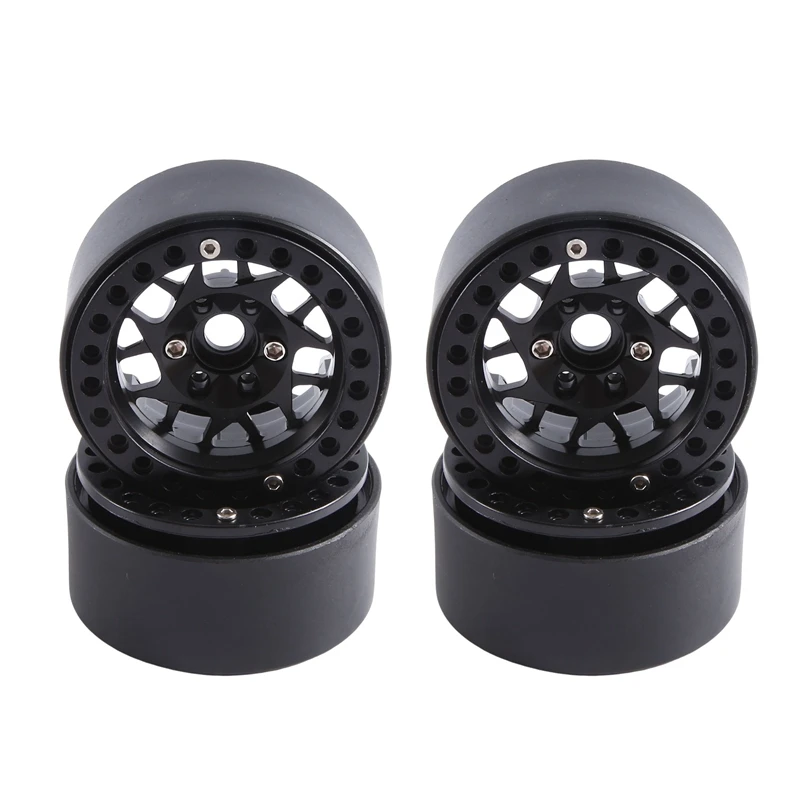 

4PCS 1.9Inch Metal Beadlock Wheel Hub Rim For 1/10 RC Crawler Car TRX4 Axial SCX10 Redcat Gen8