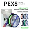 HAOHAI  X8 100YDS 500YDS 1000YDS Braided Fishing Line 8 Strands MultiColor Multifilament Saltwater PE Line 12LB-80LB 1