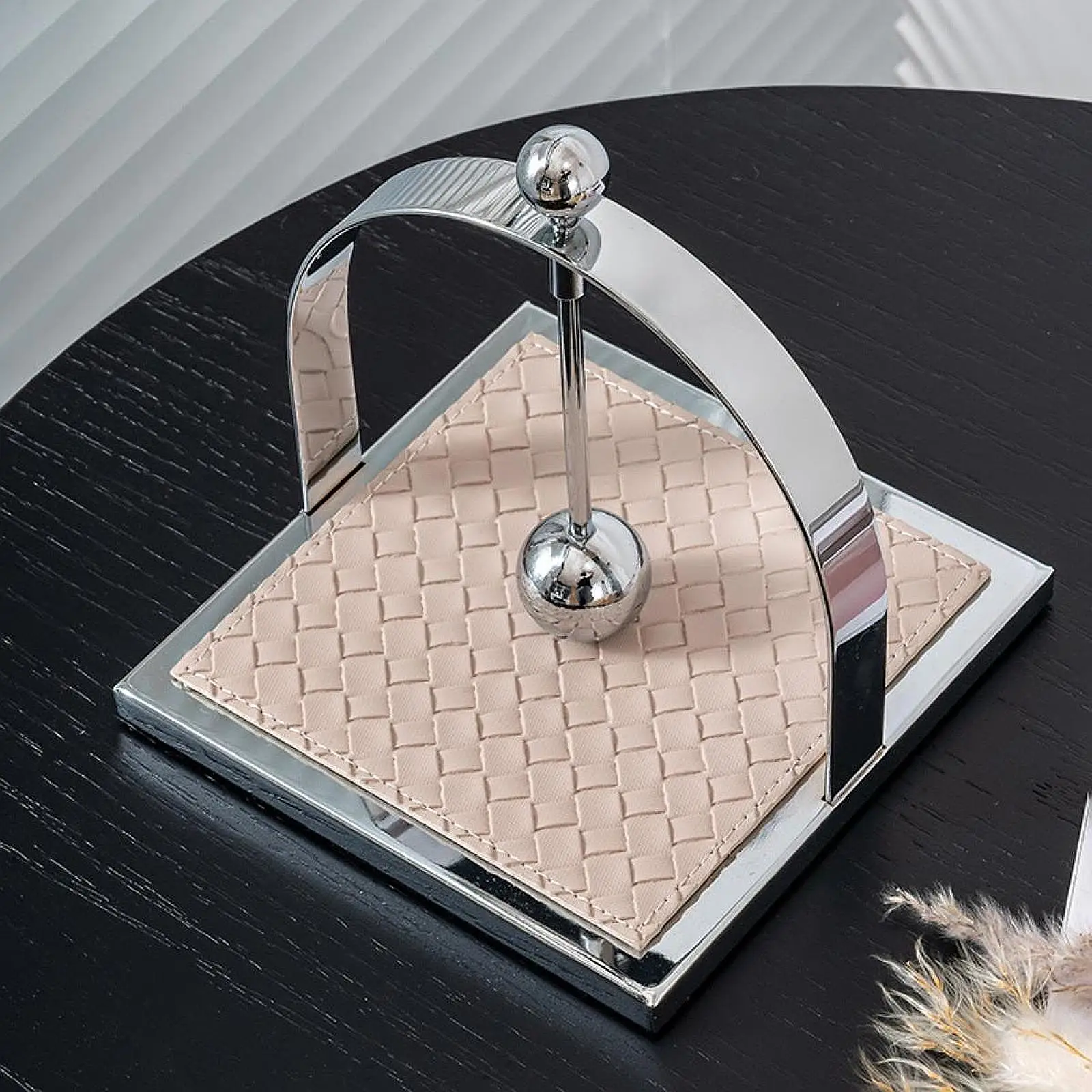 Dining Paper Towel Holder Tissue Base Tabletop Tissue Holder Square Napkin Stand for Countertop Kitchen Picnics Party Restaurant 3