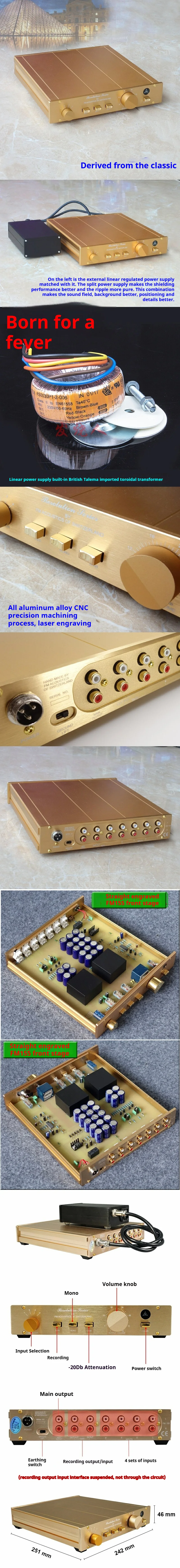 Description Picture 2 of itemSUQIYA Replica Swiss FM155 HIFI Fever Monitor Preamplifier