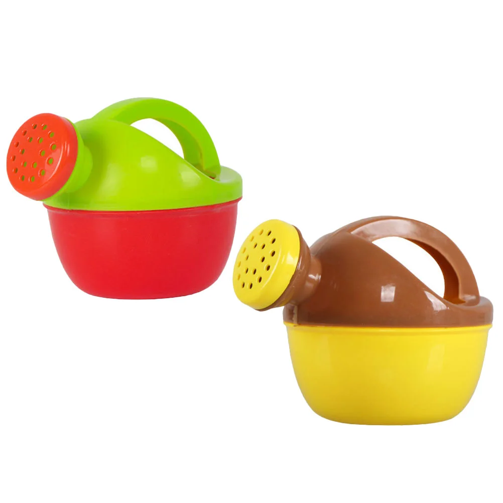 2 Pcs Water Kettle Watering Cans for Boys Small Plant Plastic Garden Sports Kids Bathing Beach Toys Baby