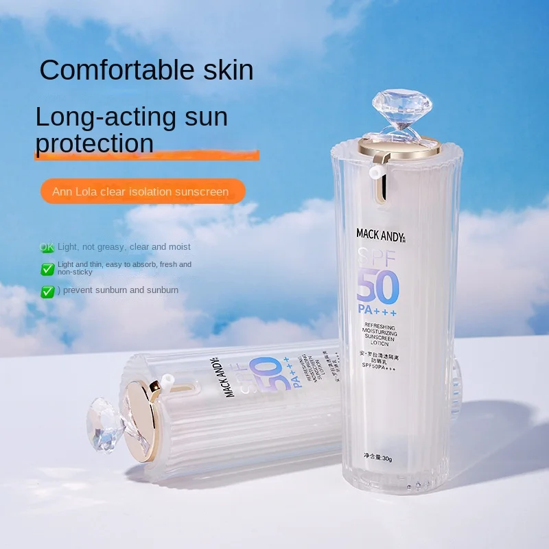 Mack Andy Facial SPF50 Sunscreen Spray Whitening BB Cream Milk UV Sunblock Protective Cream Anti-Aging Oil-control Moisturizing