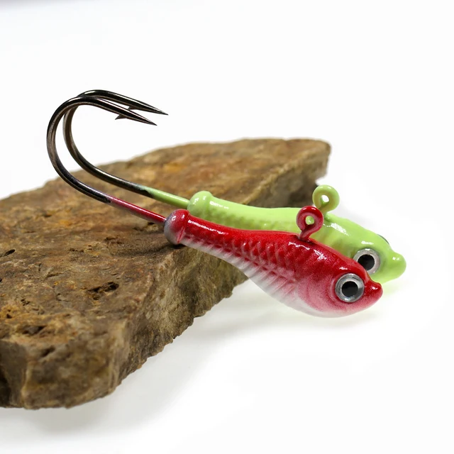 Jigeecarp 3pcs Fish Head Jig Head Hooks For Bucktail Swimbait Jig