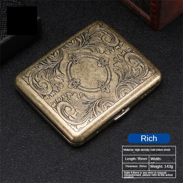 Vintage Metal Cigarette Case Box Portable 20 Cigarettes Case Holder Retro  Smoke Tool Pocket Smoking Accessories Men Gifts - Cigarette Accessories -  AliExpress