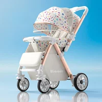 Lightweight baby stroller, high landscape stroller,can sit or lie down in both directions,suitable for babies aged 0-5 years old