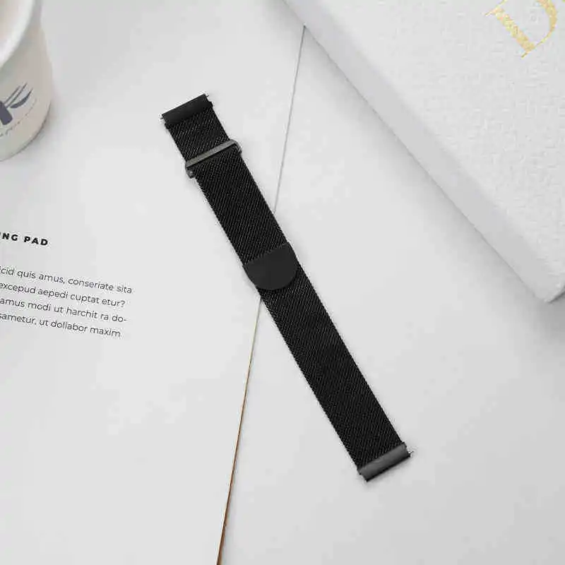 Elegant 20MM Stainless Steel Milanese Watch Band - Breathable Design