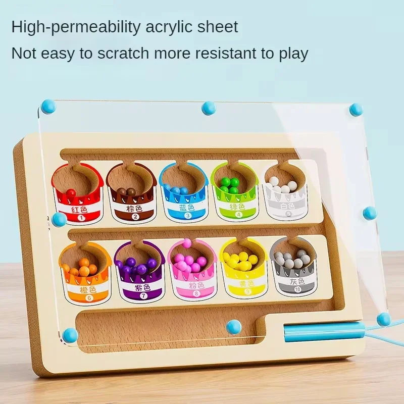 Labirinto Magnetico, Gioco Di Smistamento E Abbinamento Colori E Numeri Regali Educativi Per Bambini 3 6 Anni 0 5