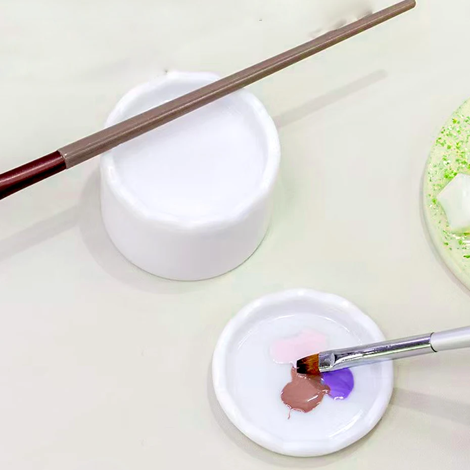 Nail Art Wash Pen Cups Brush Cleaner Plastic Holder UV Acrylic Gel Pen Pot Cleanser Cup Washing Cup Nail Brush Holder Tools
