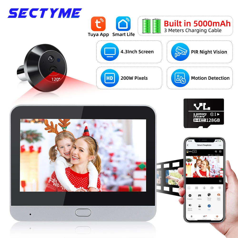 SectymeSmartTuya1080P24GWiFiMagicDoorCameraAutomaticSensingDoorEyeCameraDigital.jpg