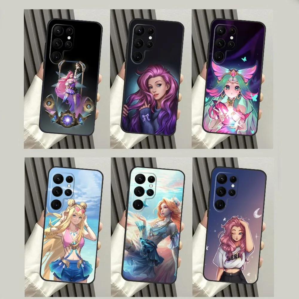 Custodia Per Telefono Seraphine L-Lol Per Samsungs23,S22,S21,S20 Ultra Pro S10,S30Plus,S9,20Lite Ultra Black Cover