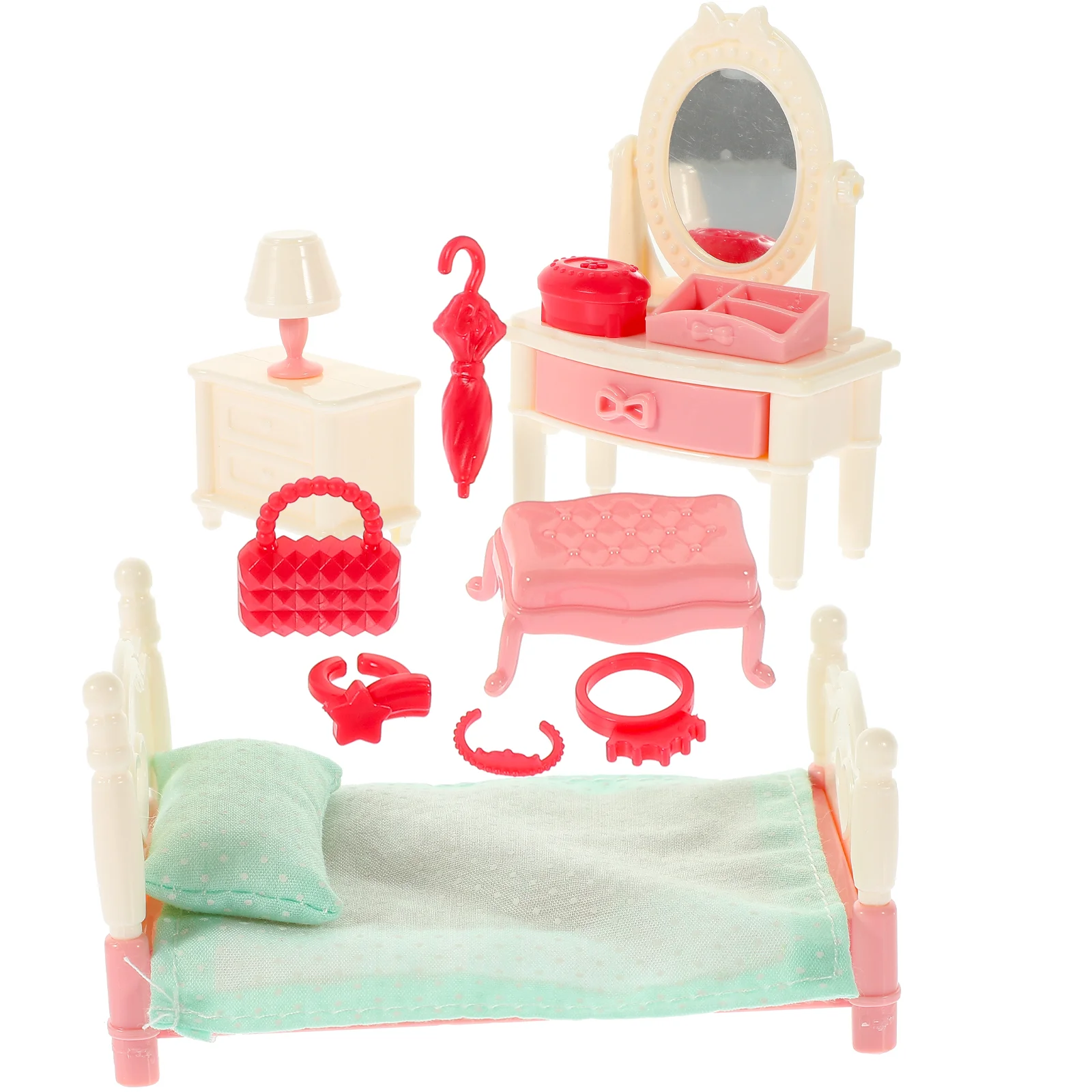 

Mini Simulation Play House Toy Miniature Scene Dollhouse Bedroom Accessories Pack Furniture Houses