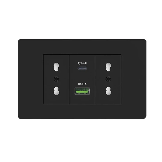 Delviz-Toma de corriente de pared con USB para teléfono móvil, enchufe  estándar europeo de carga, 86mm, 16A, para mejorar el hogar, 5V