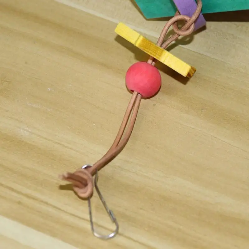 새를 위한 다채로운 앵무새 씹는 장난감, 인터랙티브 종이 튜브, 재미있는 다채로운 씹는 블록, 사냥용 장난감