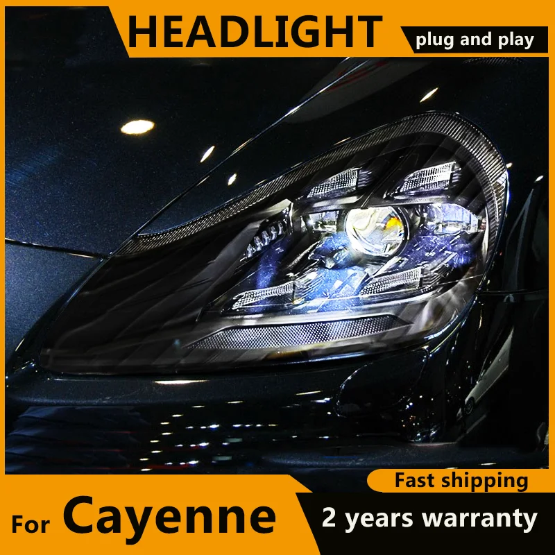 Per Porsche Cayenne 957 Fari 2007 2008 2009 2010 Matrix Led Head Lamp Drl Day Running Light Head Lamp Per Porsche Cayenne
