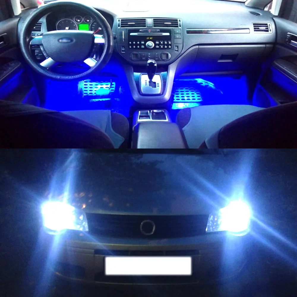 1X 14CM COB Turn Signal Blue Auto DRL Car LED 12V Daytime Running Light Fog Lamps Day Driving Bulbs Dome Lamp Lighting Universal