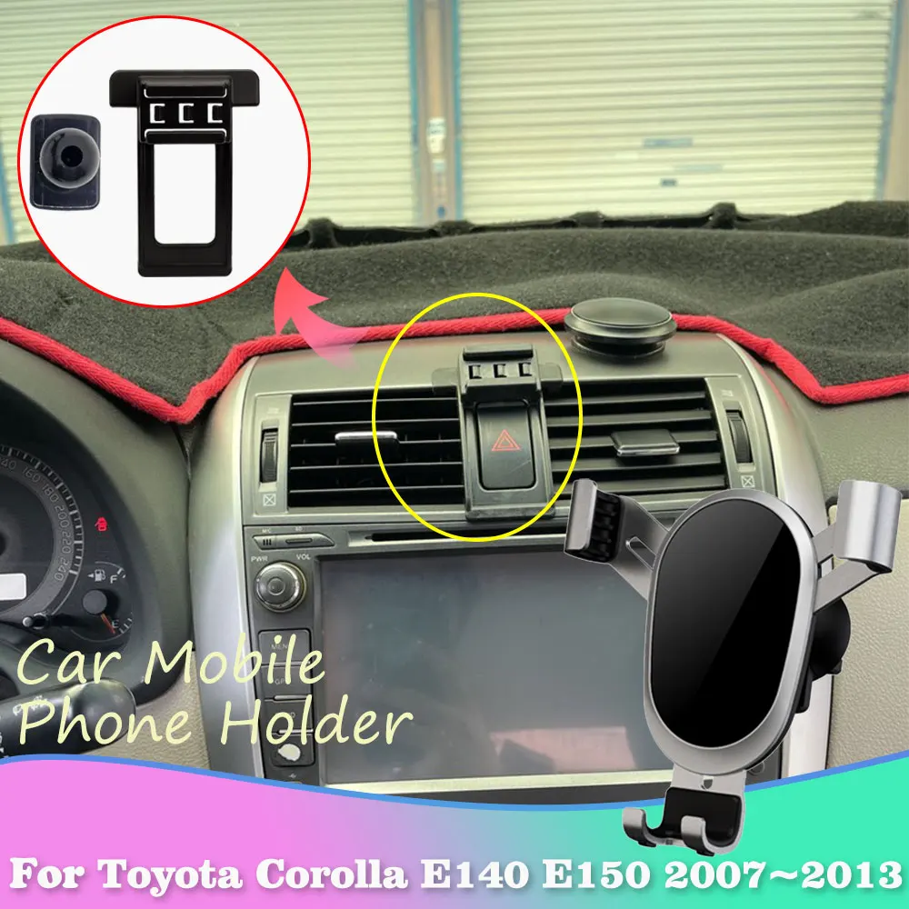 

Автомобильный держатель для Toyota Corolla E140 E150 2007 ~ 2013 GPS, подставка с зажимом для вентиляционного отверстия, аксессуары для iPhone 2008 2009 2010 2011 2012