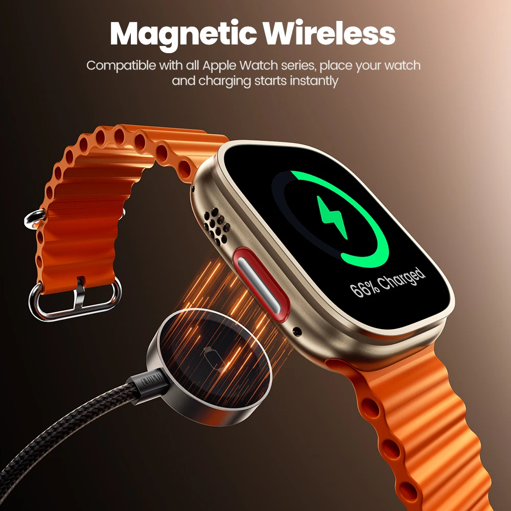 투키 100W 3-in-1 USB 케이블 (아이워치 시리즈용 워치 충전기 포함) USB C - 타입 C - 아이폰 13 14 15 16 17용 라이트닝 케이블