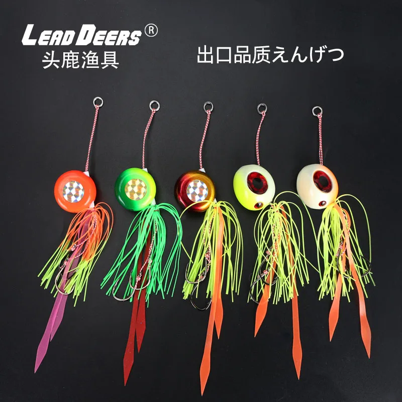 Metal Jigging Lures Rubber Jig Slider Snapper Sea Bream Jig Head Ocean