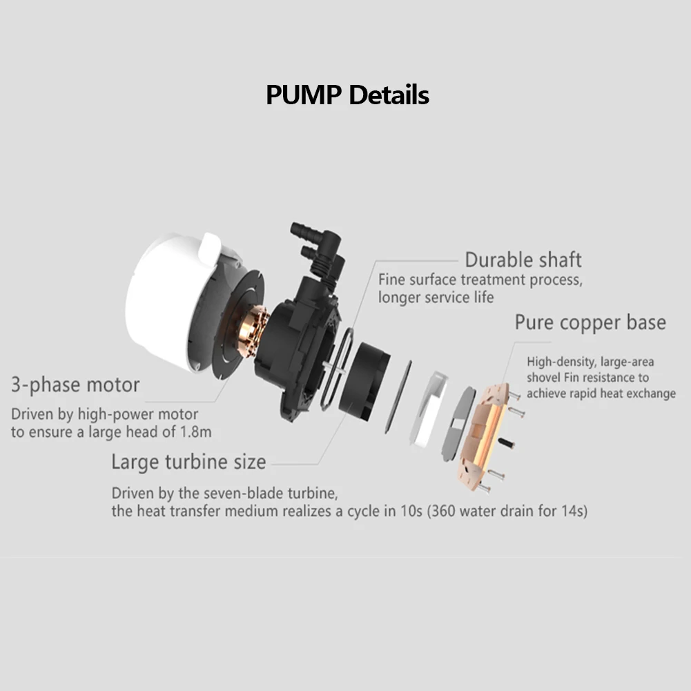pwm 4pin 240mm, ventilação líquida para intel