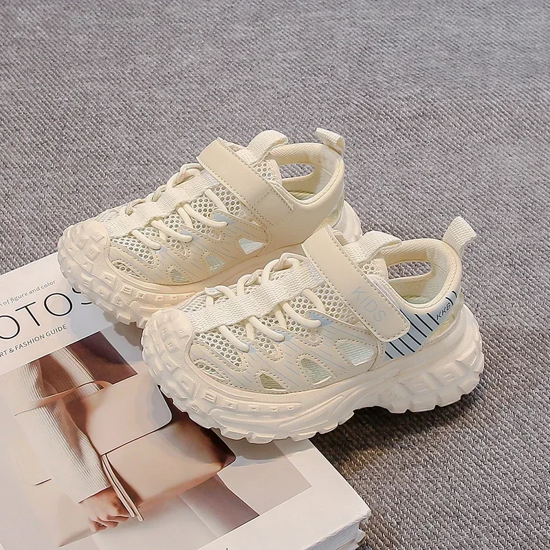 Breathable Mesh Kids Running Shoes Non Slip Summer
