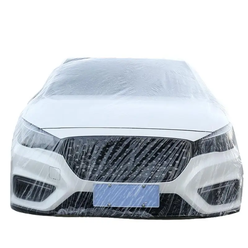 

Car Transparent Cover Universall Waterproof Protective Cover Auto Dustprof Disposable Clothing Cover Sunshade Protection For Car
