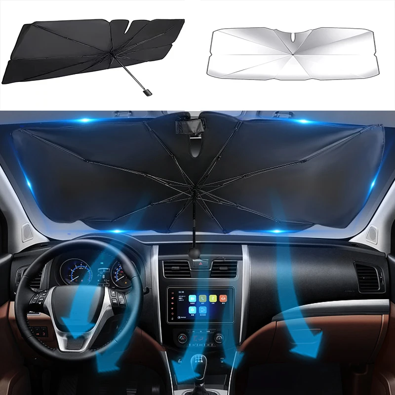 Car Sun Shade Protector Parasol Auto Front Window Sunshade Covers Car ...