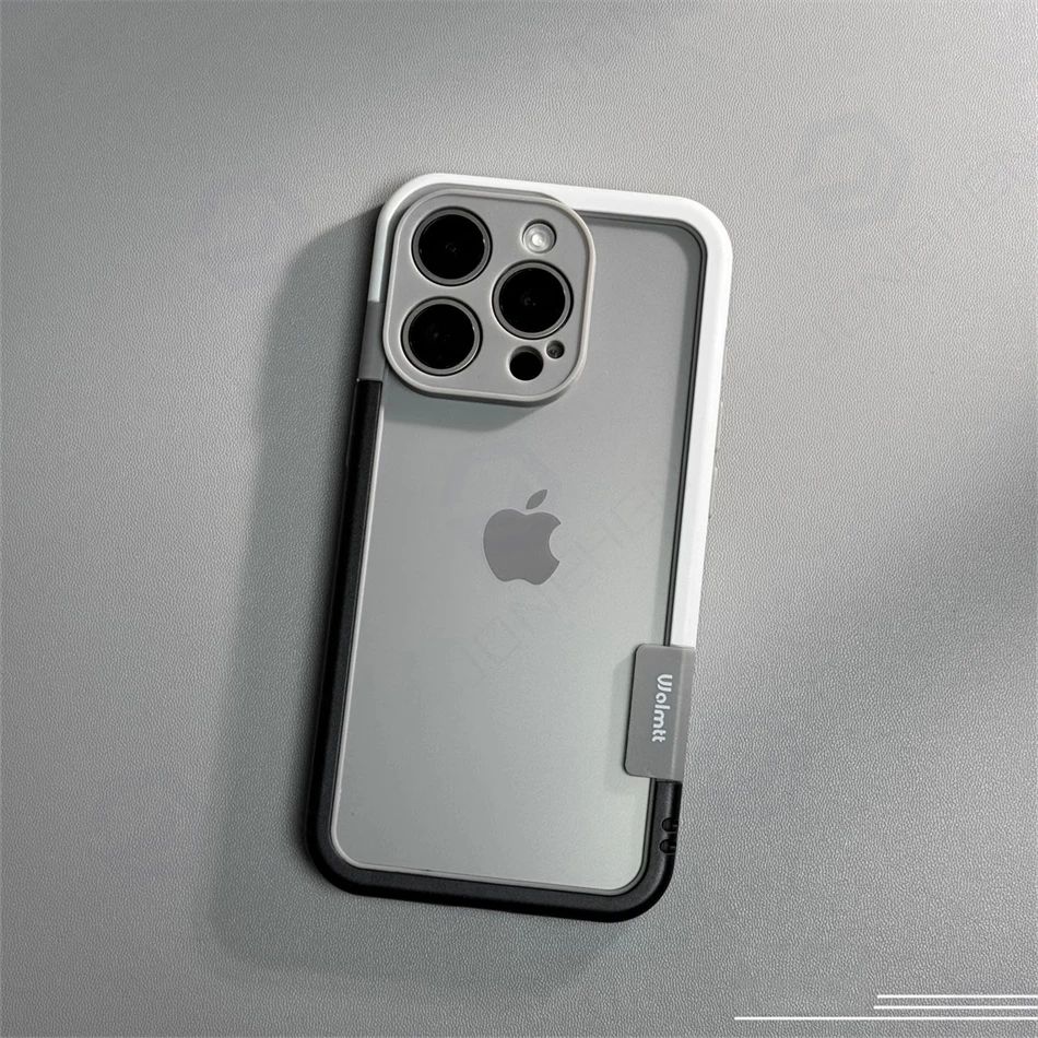 Dual Color Shockproof Bumper Case with Soft Silicone Frame