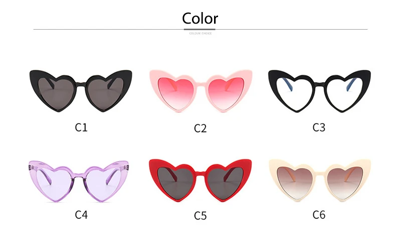 oversized square sunglasses Love Heart Shaped Sunglasses Women Luxury Cat Eye Sun Glasses Ladies Sexy Sweet Designer Candy Mirror Lens Eyewear UV400 cute sunglasses