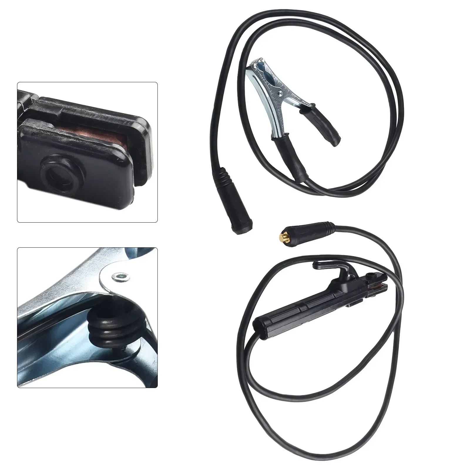 2Pcs 1.5M 200A Welding Earth Clamp Wire Clip Set For MIG TIG ARC Machine 1.5M Cable 10-25 Plug For Shipyard Mining