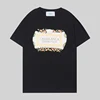 Summer Men's Short Sleeved Cloud Magic Hand Orange Print T-shirt for Men and Women, Loose and Versatile Classic Round Neck Top 4