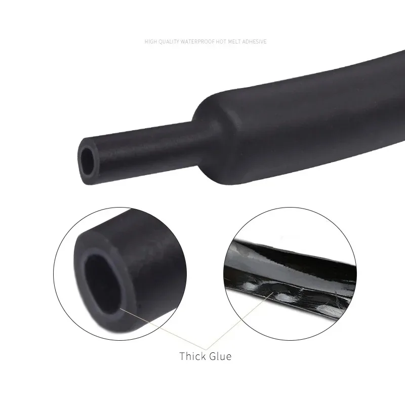 Heat Shrink Tubing 1M 3:1 Heat Shrink Tube With Double Wall Glue Tube Diameter 3.2/4.8/6.4/7.9/9.5/12.7/15.4/19.1/25.4/30/39/50mm