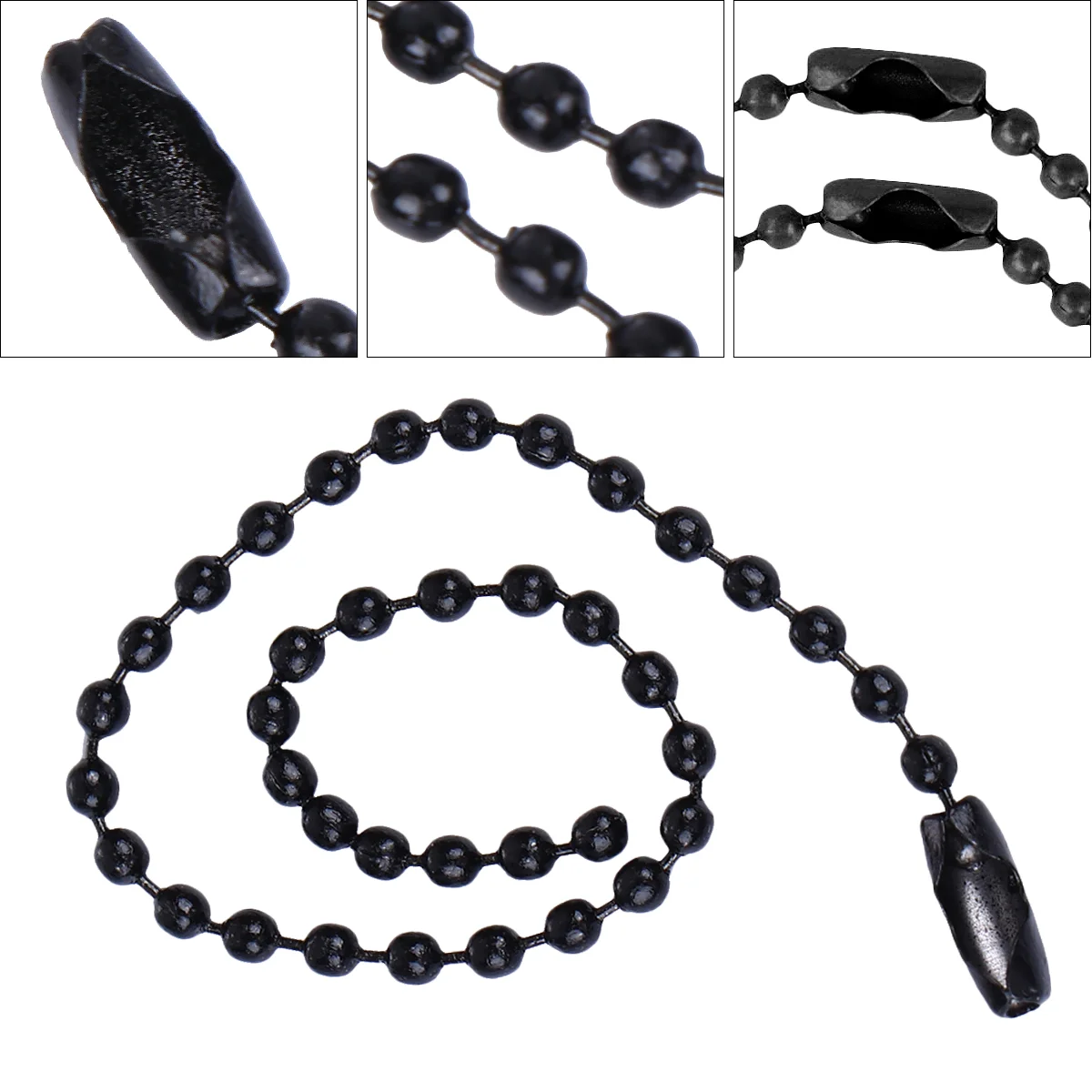 

50PCS Necklace Making Supplies Strap Circular Bead Chain 24mm Colorful Printed Tag Chain Iron Chain Pendant for Decoration